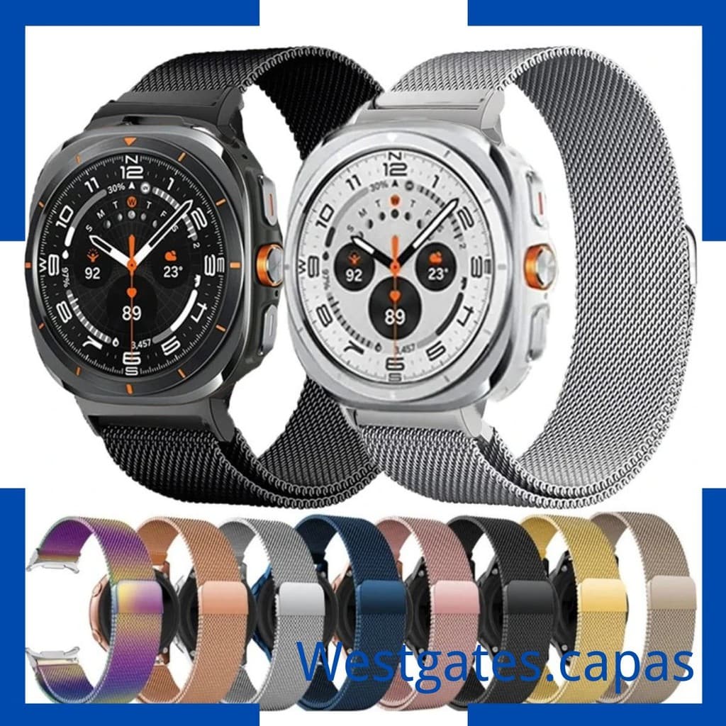 Pulseira magnética milanese para samsung galaxy watch ultra 2025 pulseira aço inoxidável para samsung watch ultra 47mm