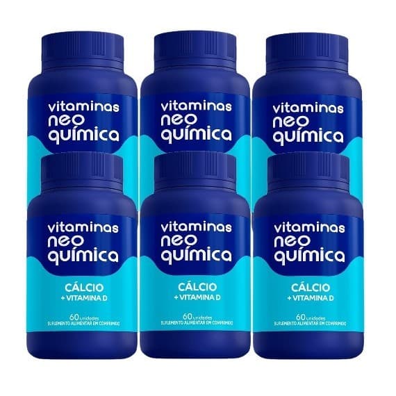 Kit 6x Vitamina Cálcio+Vitamina D 60 Comp - Neo Química