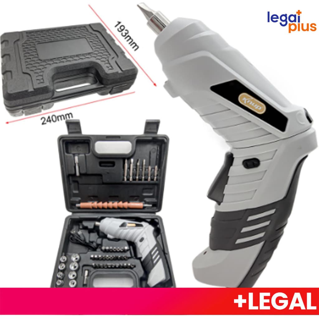 Kit de Parafusadeira e Furadeira de  com Carregador USB de Alta Eficiência