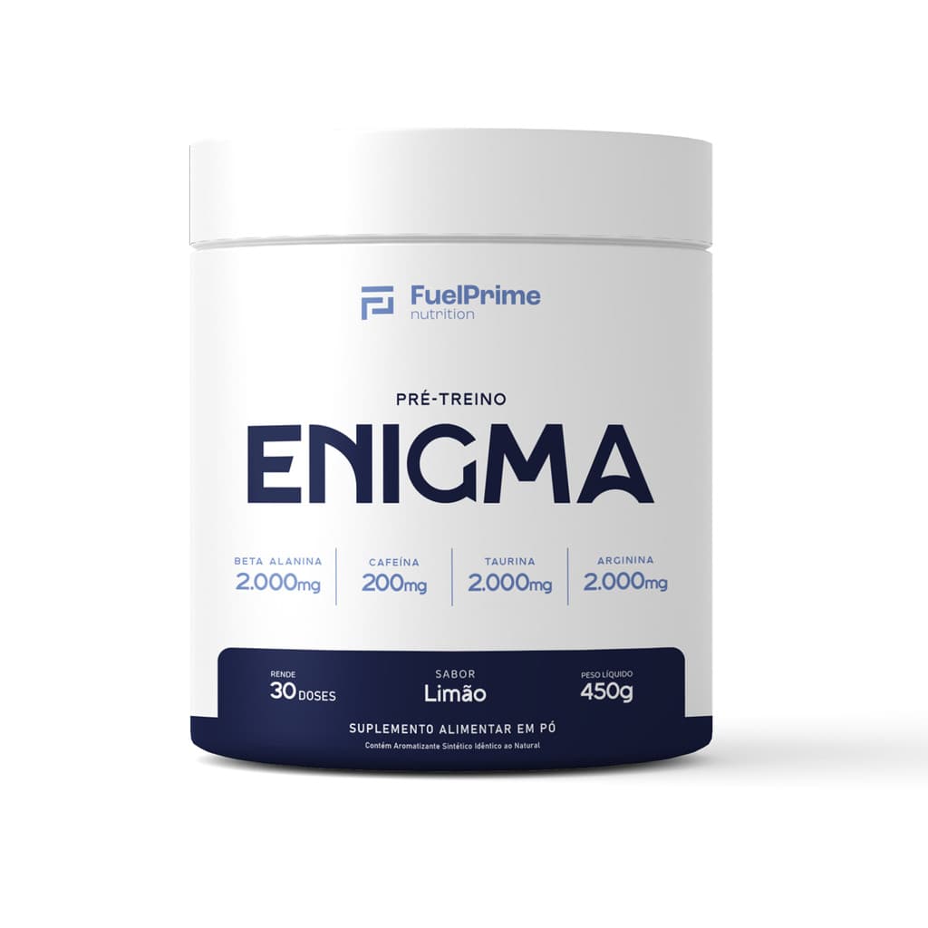 Pré Treino Enigma 450g sabor Limão Fuel Prime Nutrition 