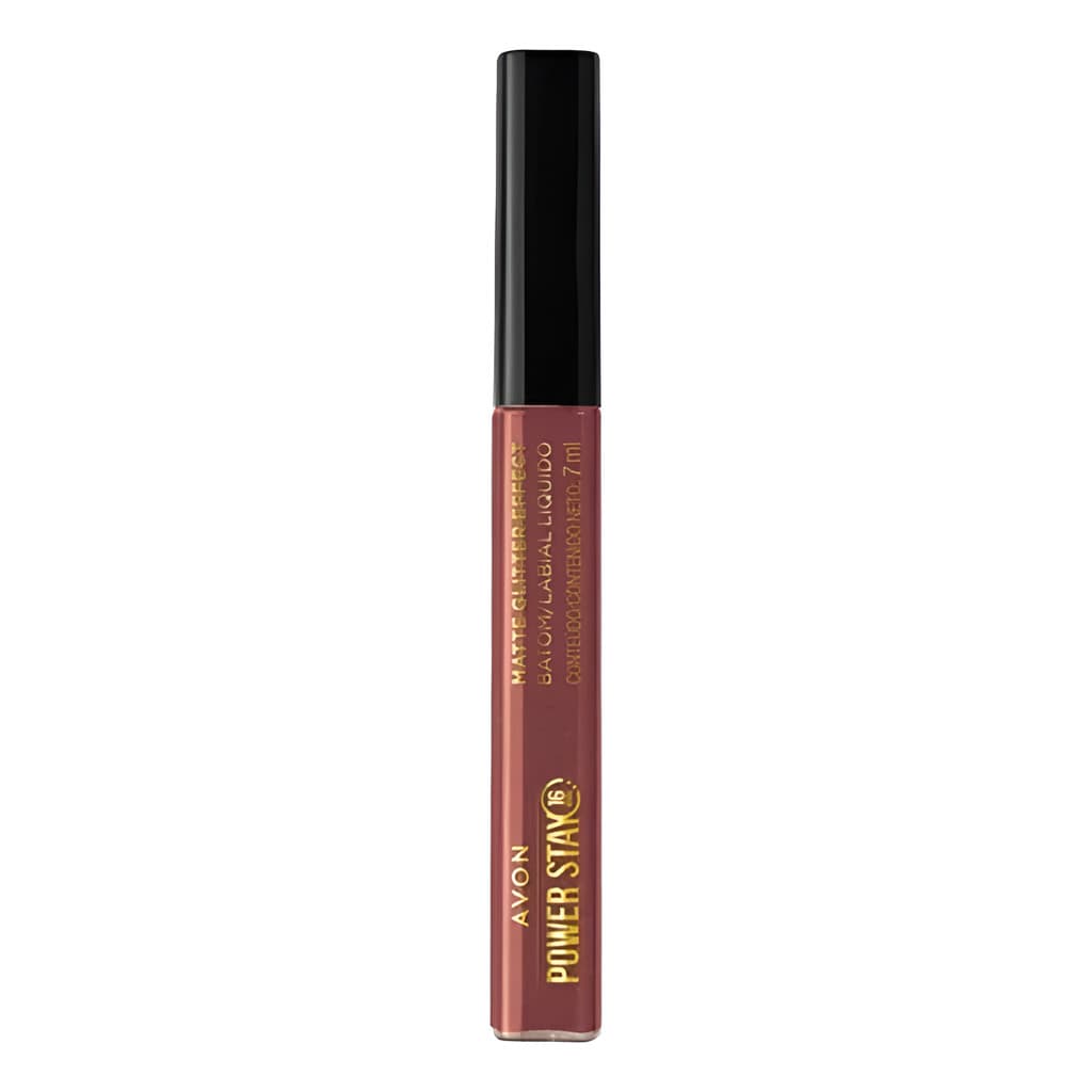 Batom Líquido Power Stay Matte Glitter Effect Avon