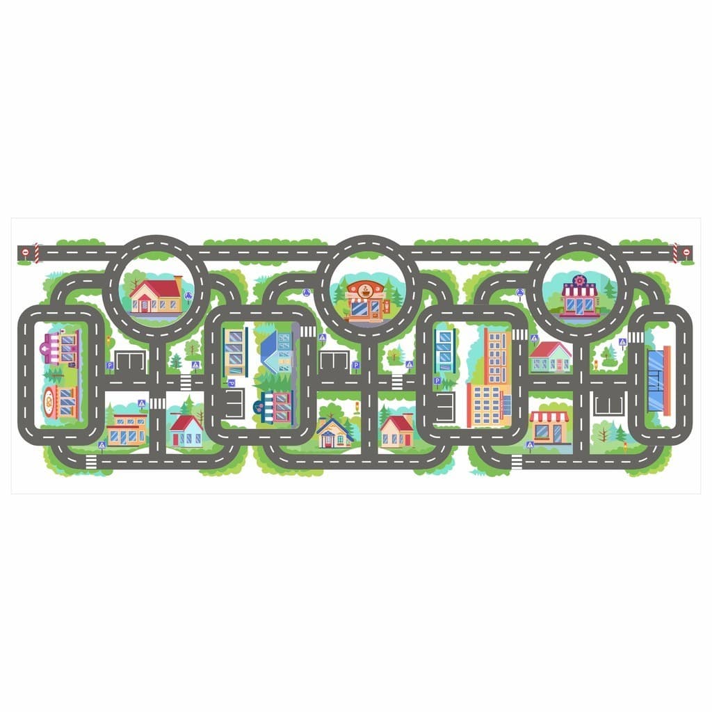 Pista Cidade Brincar De Corrida Carrinho Impermeável Brinquedo Ciança Infantil Estilo Tapete