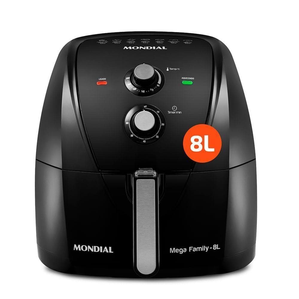 Fritadeira Sem óleo Air Fryer 8l Preto 127v