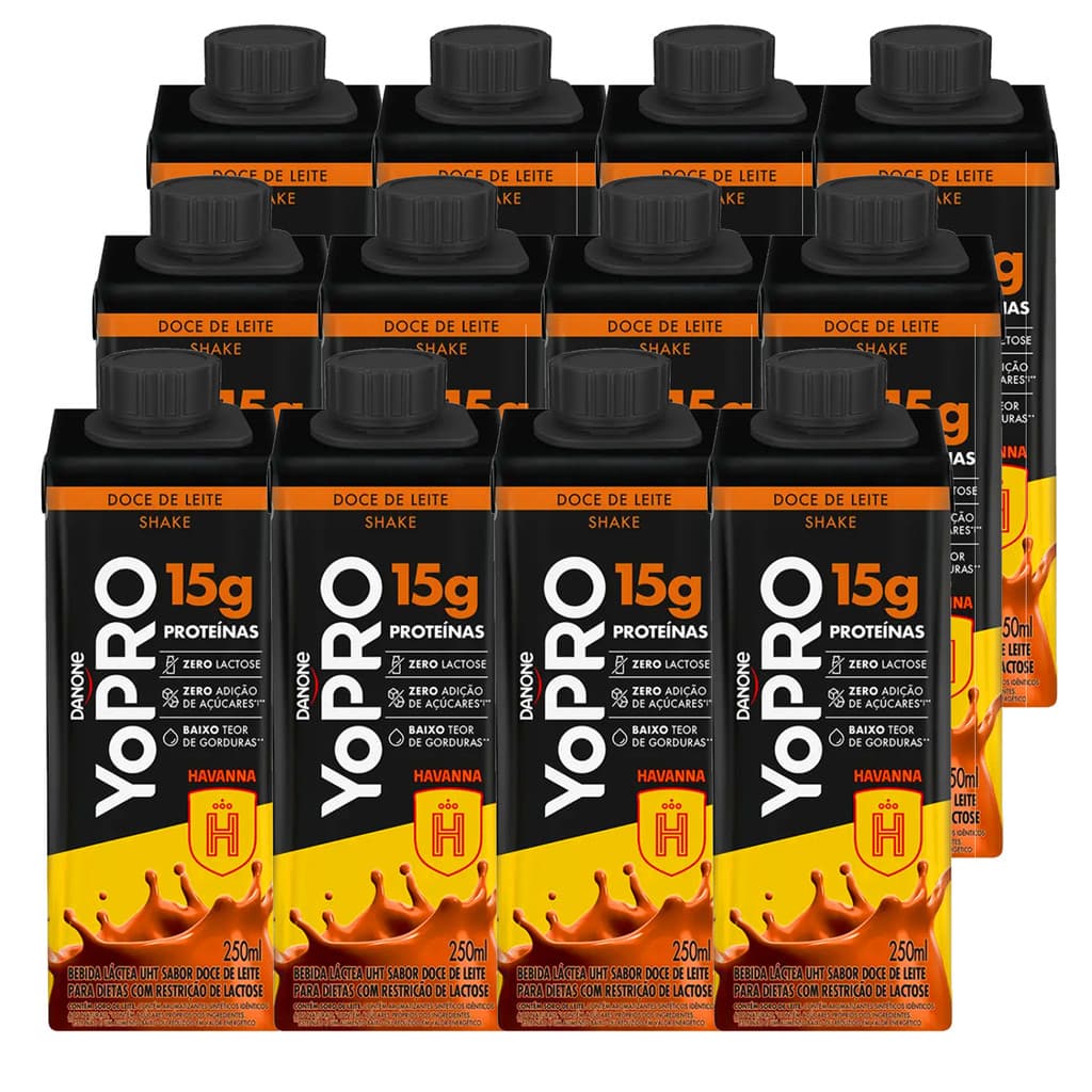 Kit c/ 12und YOPRO UHT Doce de Leite 15g de Proteínas 250ml