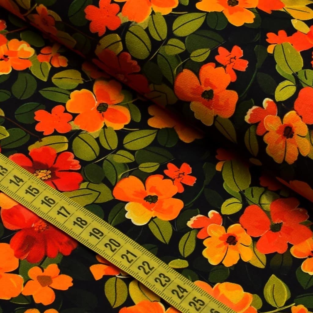 Tecido Estampado para Patchwork - Splendor : Floral Médio Amarelos (0,50x1,50)