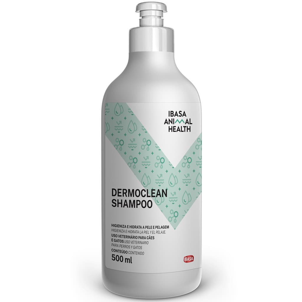 Shampoo Dermoclean Ibasa 500ml para Cães e Gatos