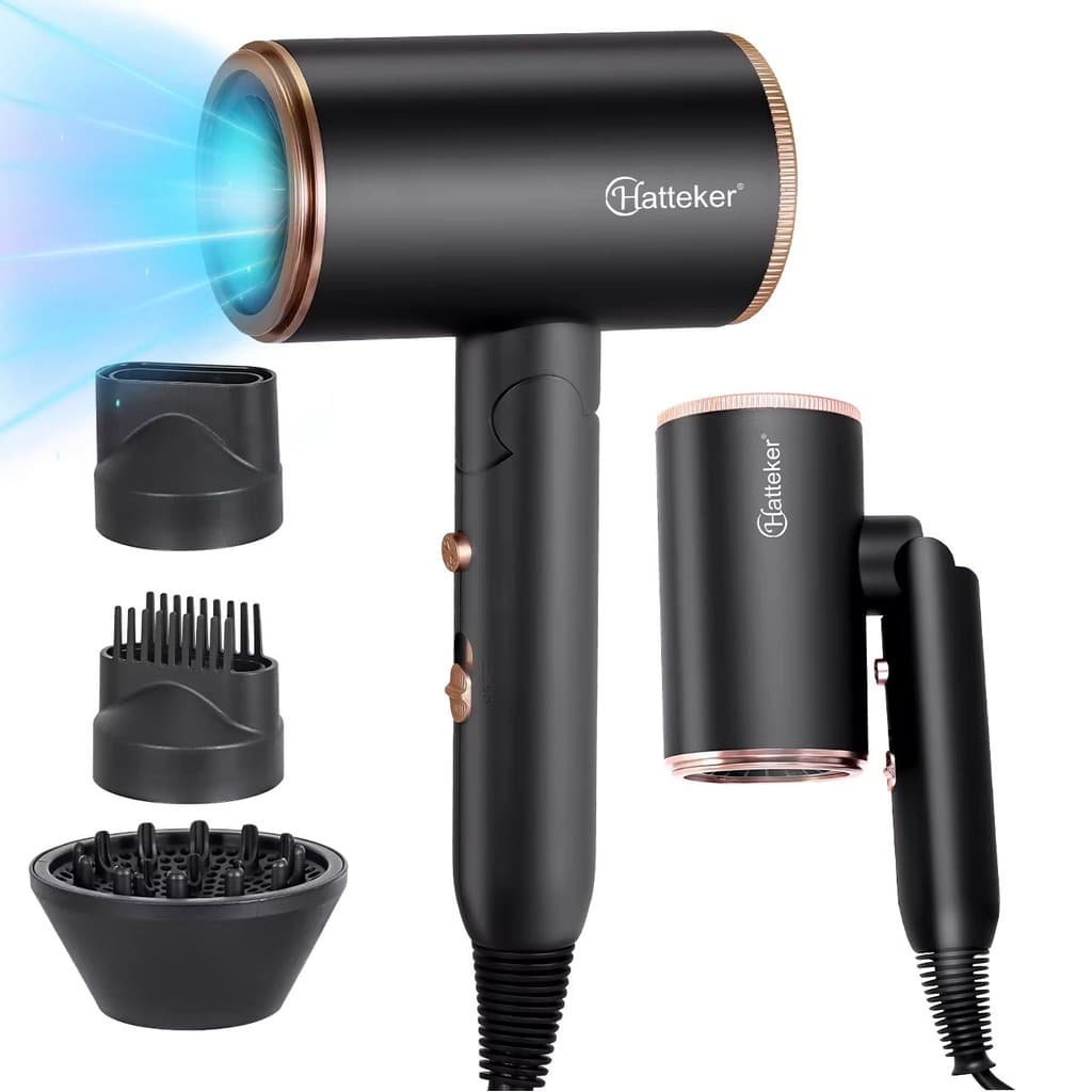 Secador 3200W Profissional Dobrável Íon Turmalina + Jato Frio | 2 Velocidades | Potente e Silencioso
