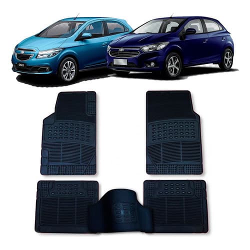 Tapete Automotivo Gm Chevrolet Onix Hatch Onix Plus e Joy em Pvc Grosso com Borda + Tapete do Túnel