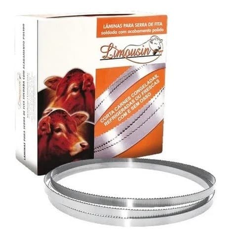 Kit 5 Lâminas De Serra Fita 1,46m Para Açougue - Corte Carnes c/ Osso
