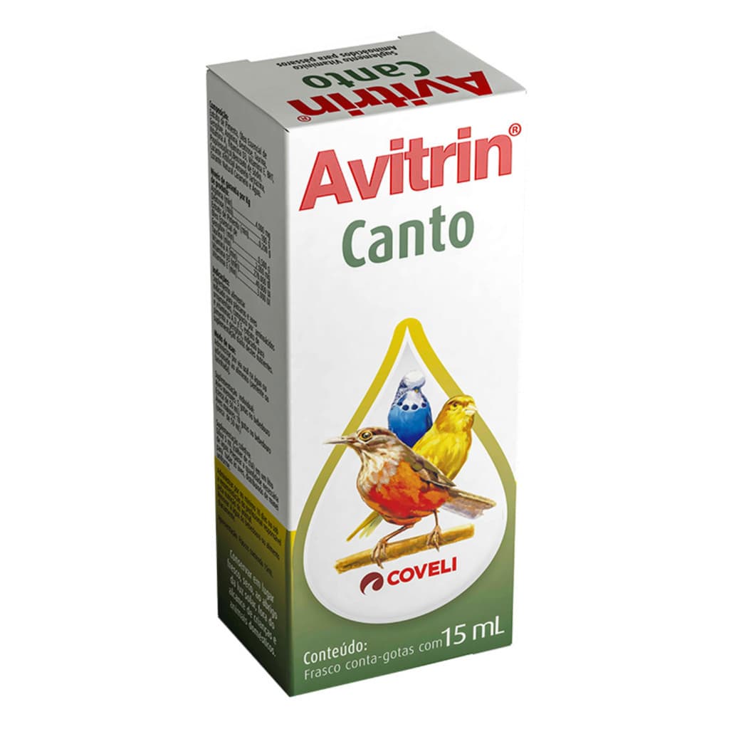 Avitrin Canto Coveli Composto Nutriente Pássaros - 15ml