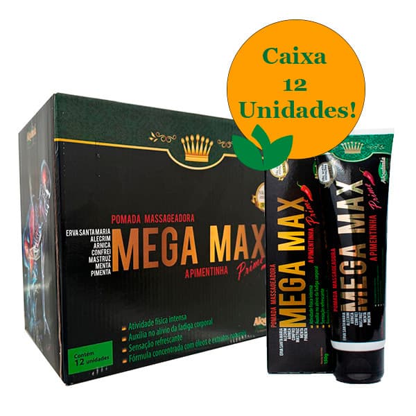 Kit 12 Unidades Pomada Massageadora MEGA MAX PRIME 150g ALQUIMIA