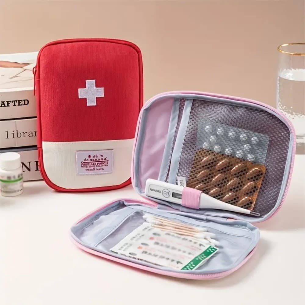 Mini Kit Portátil De Viagem Pequena Caixa De Comprimidos De Primeiros Socorros Kits De Emergência Saco De Armazenamento