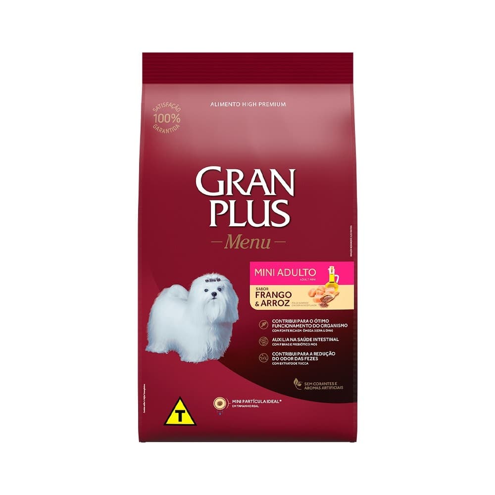 Ração GranPlus Menu Cão Mini Adulto Frango 10,1Kg