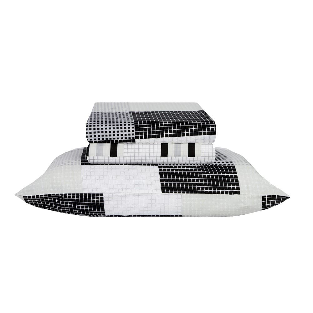 Jogo De Cama Casal Para Cama Box 4 Peças Realce Admirare Estampado - Linnar
