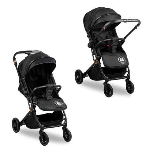 Carrinho De Bebê Compact Reversível Dobrável 0-15kg Cor Preto Chassi Preto