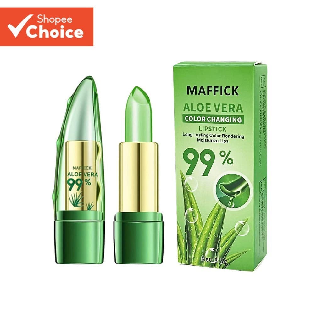 Batom Que Muda De Cor De Aloe Vera , Bálsamo Colorido Hidratante De Longa Duração Com Temperatura