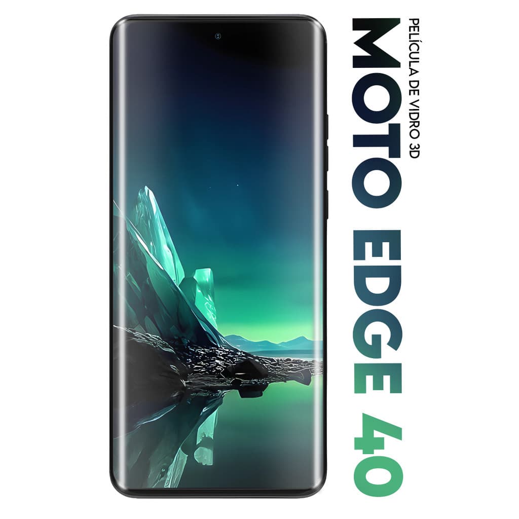 Kit 3 Películas De Vidro Full 3D Curvada Para Motorola Moto Edge 40 5g Xt2303 6.55 - Moto Edge 40 Neo 5g Xt2307 6.55