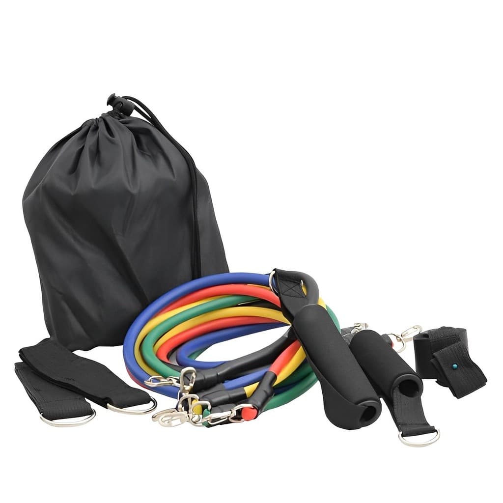 Kit Elástico Extensor 11 Itens Musculação - Treino em casa GA-147