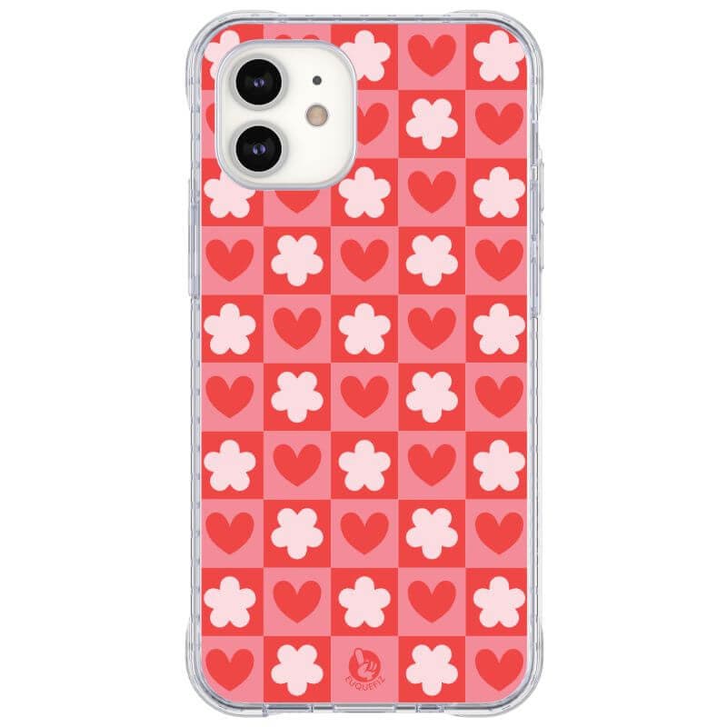 Capinha de Celular Groovy Flores e Corações-Diversos Celulares