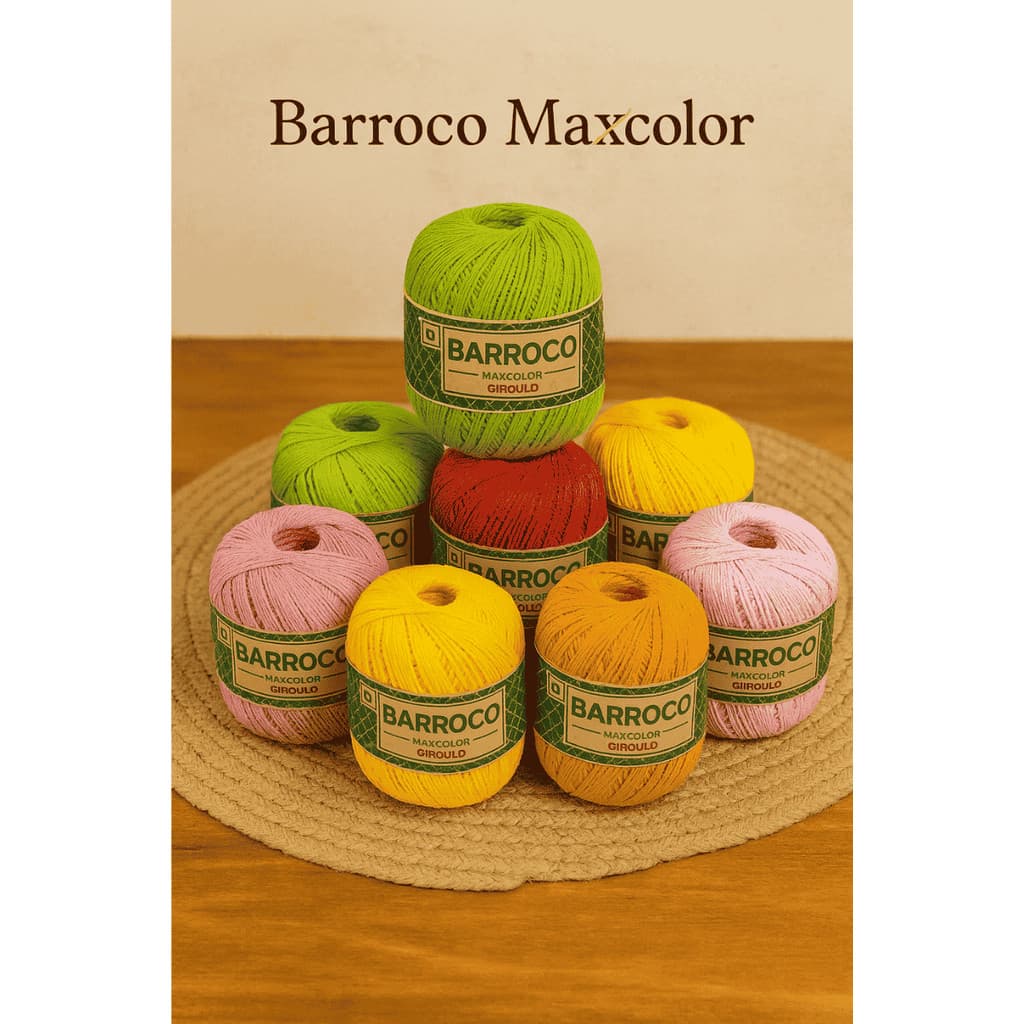 Barbante Maxcolor Barroco Circulo Para Crochê Nº 6 - 200g VÁRIAS CORES