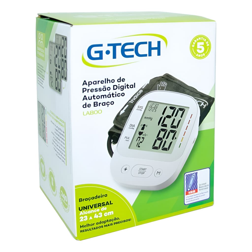 G-tech La800 Aparelho Medidor De Pressão Arterial De Braço Digital Saúde Cardiovascular