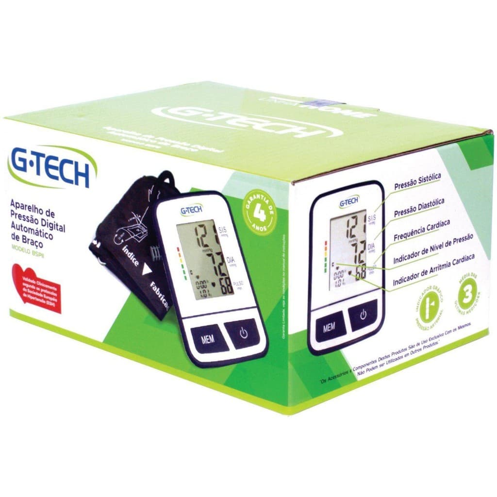 Aparelho De Pressão Arterial De Braço Automático G-tech - BSP11