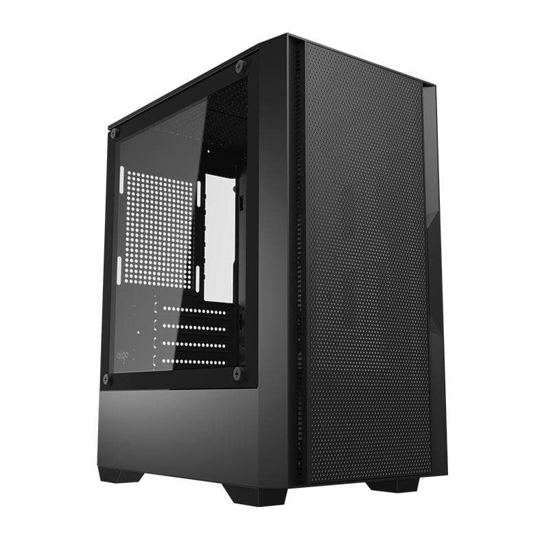 Gabinete Gamer Aigo Darkflash C195M Mesh, Mini-Tower, Lateral de Vidro, Preto, AC-C195M-MESH-B-HQ1