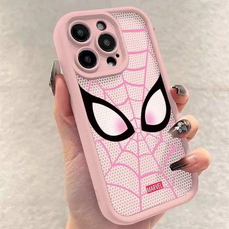 Capa De Telefone Do Homem-Aranha Dos Desenhos Animados Para iPhone 16 15 Pro Max 14 13 12 11 7 8 Plus 12 13 Mini SE 2020