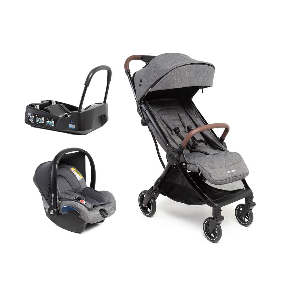 Carrinho com Bebê Conforto Travel System Eva³ Trio 0 a 15 Kg Select Grey - Maxi-Cosi