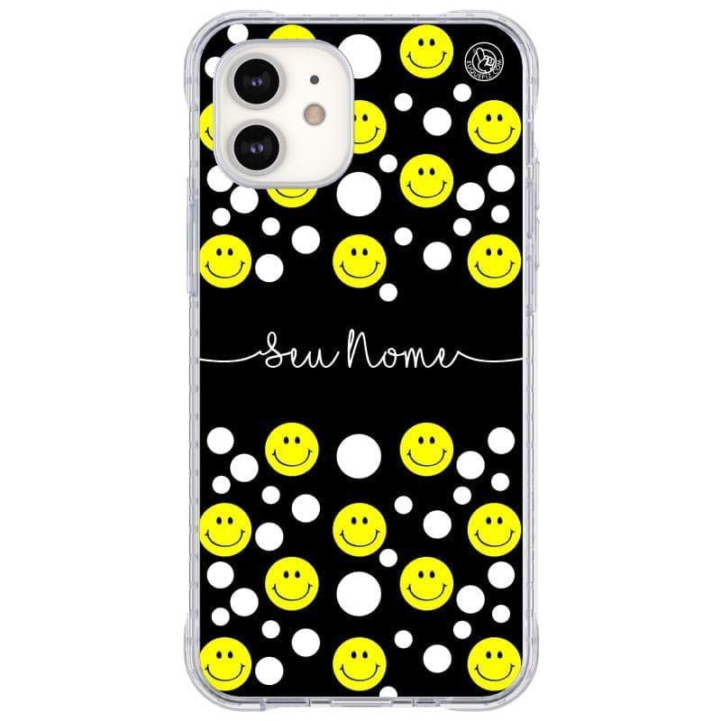 Capinha de Celular Smiles Poá com nome - Diversos Celulares