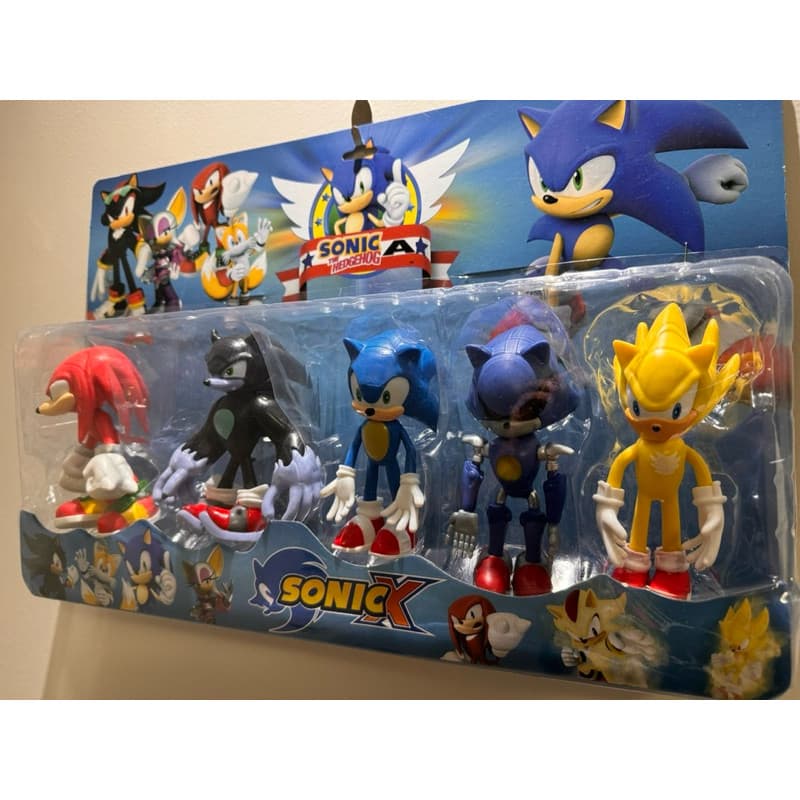 Kit Cartelado Sonic completo 5 bonecos Grandes 15 cm infantil articulado Alta Qualidade  Imediato