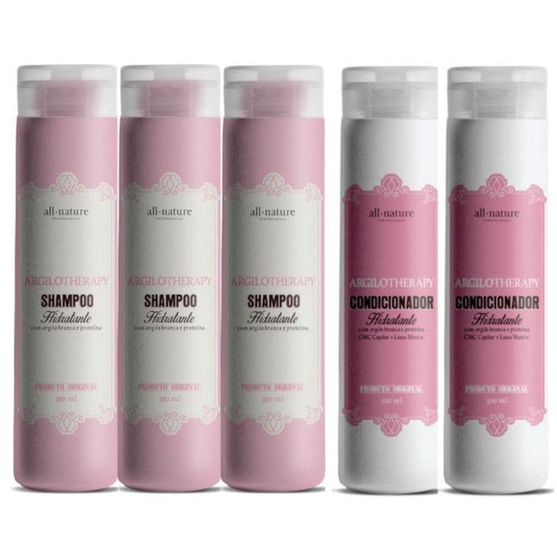 Kit Argilotherapy All Nature Shampoo e Condicionador Hidratante 5 a Escolher