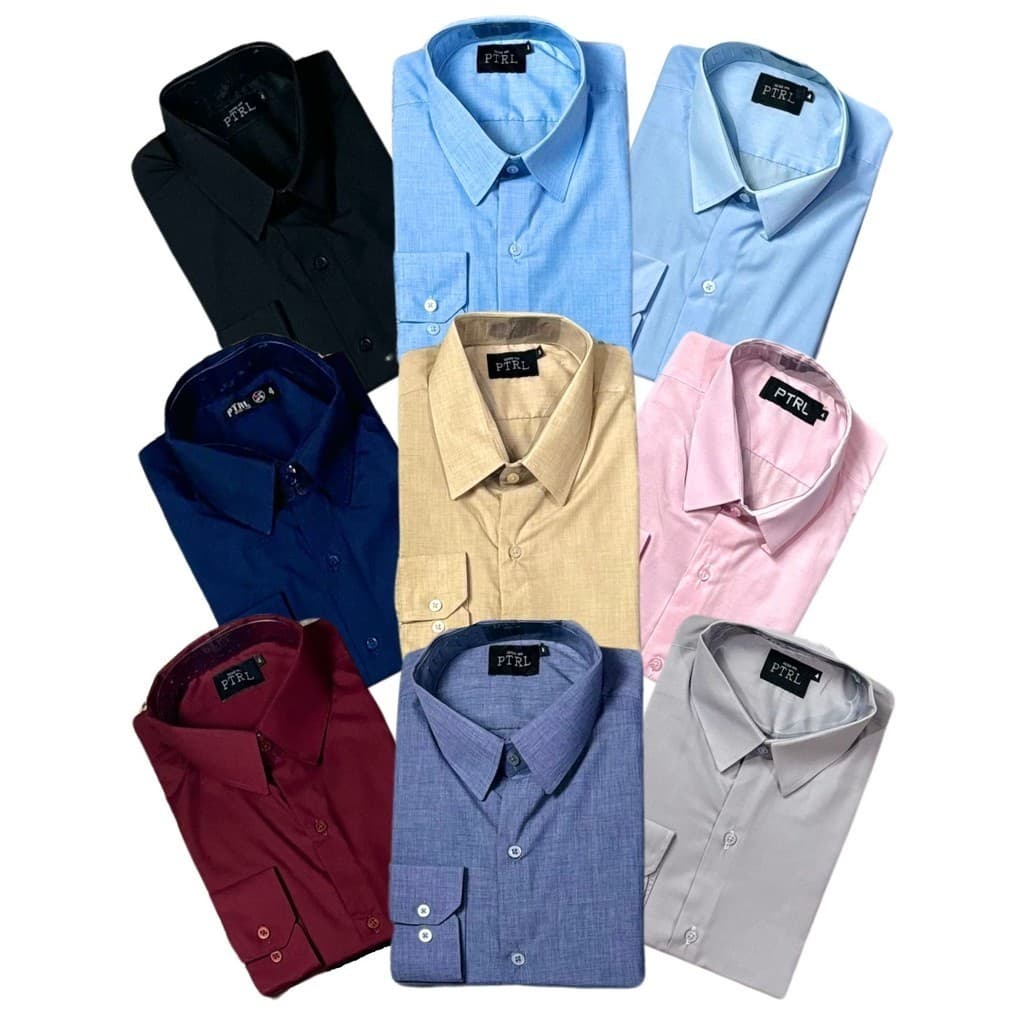 KIT 09 peças - Camisa Social Manga Longa Slim e Tipo Linho (sem branco e azul escuro)