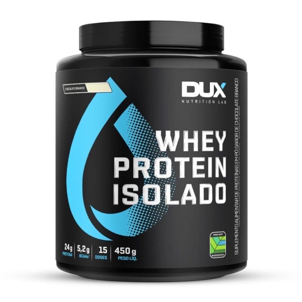 Whey Protein Proteina Isolado 450g Chocolate Branco - Dux