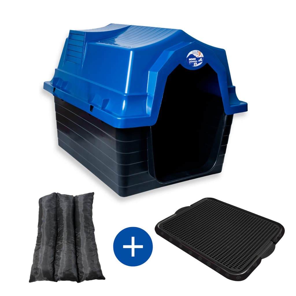 Casa Casinha Para Pet N6 Com Proteção UV + Colchão + Tapete Sanitário