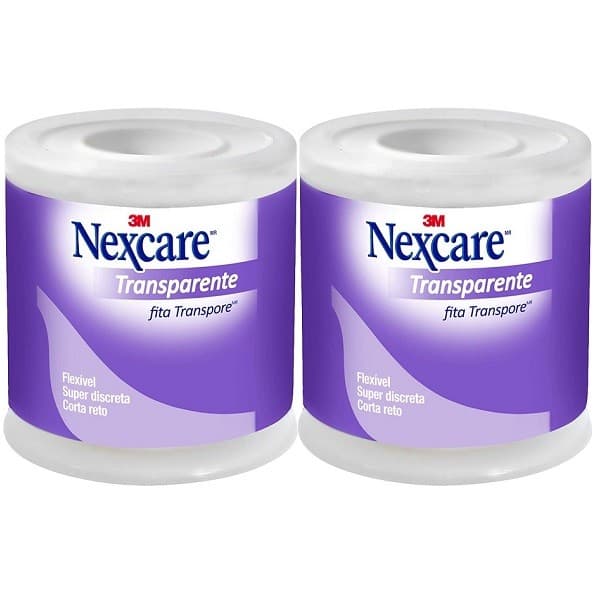 Kit com 2 Fita Transpore Nexcare 50MM X 4,5M