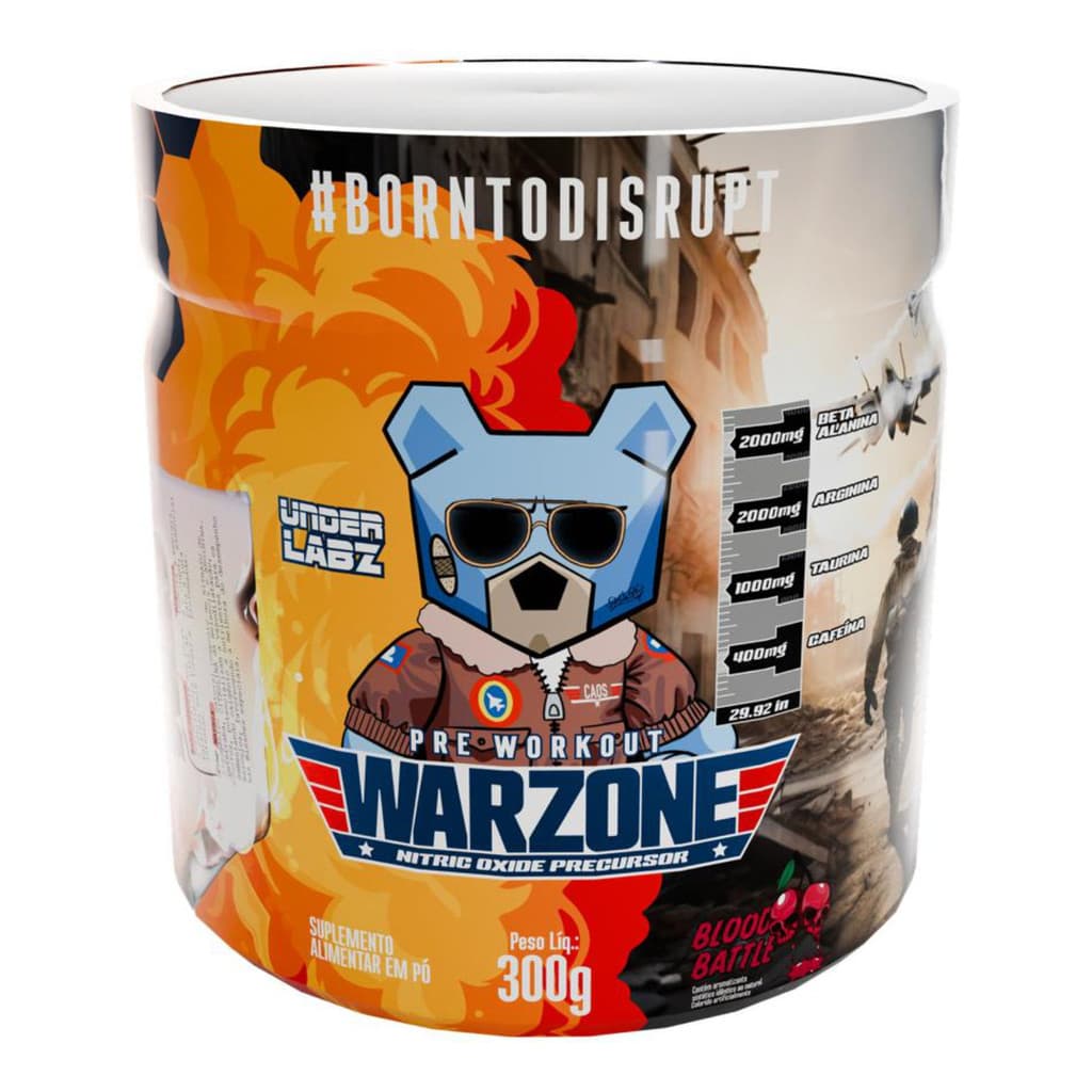 Pré-treino Warzone 300g Under Labz Suplemento