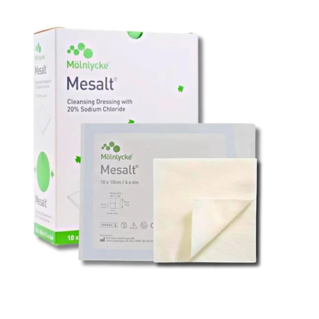 Kit 5 Curativo Mesalt 10×10cm Molnlycke – com Cloreto de Sódio