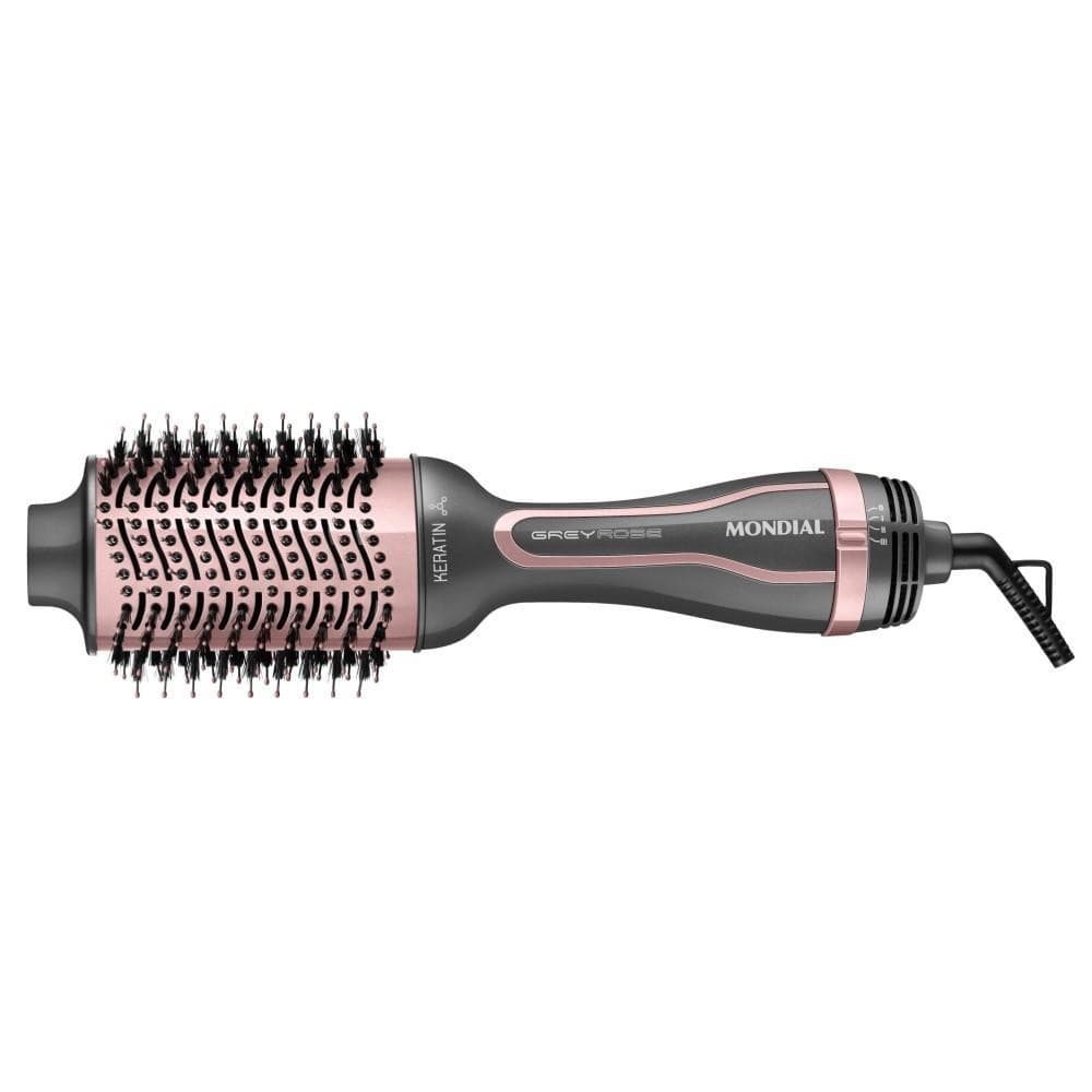 Escova Secadora Cabelo Profissional Mondial Keratin Bivolt 1200w ES-11-BI