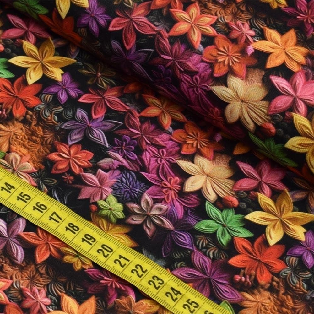 Tecido Estampado Para Patchwork - 3D Vibrante 1 D517 (0,50x1,50)