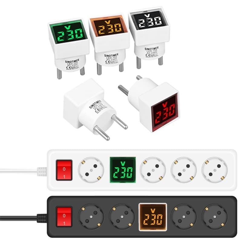 Digital voltages Meter Square Clear Display 220V/230V Household Electric Tester