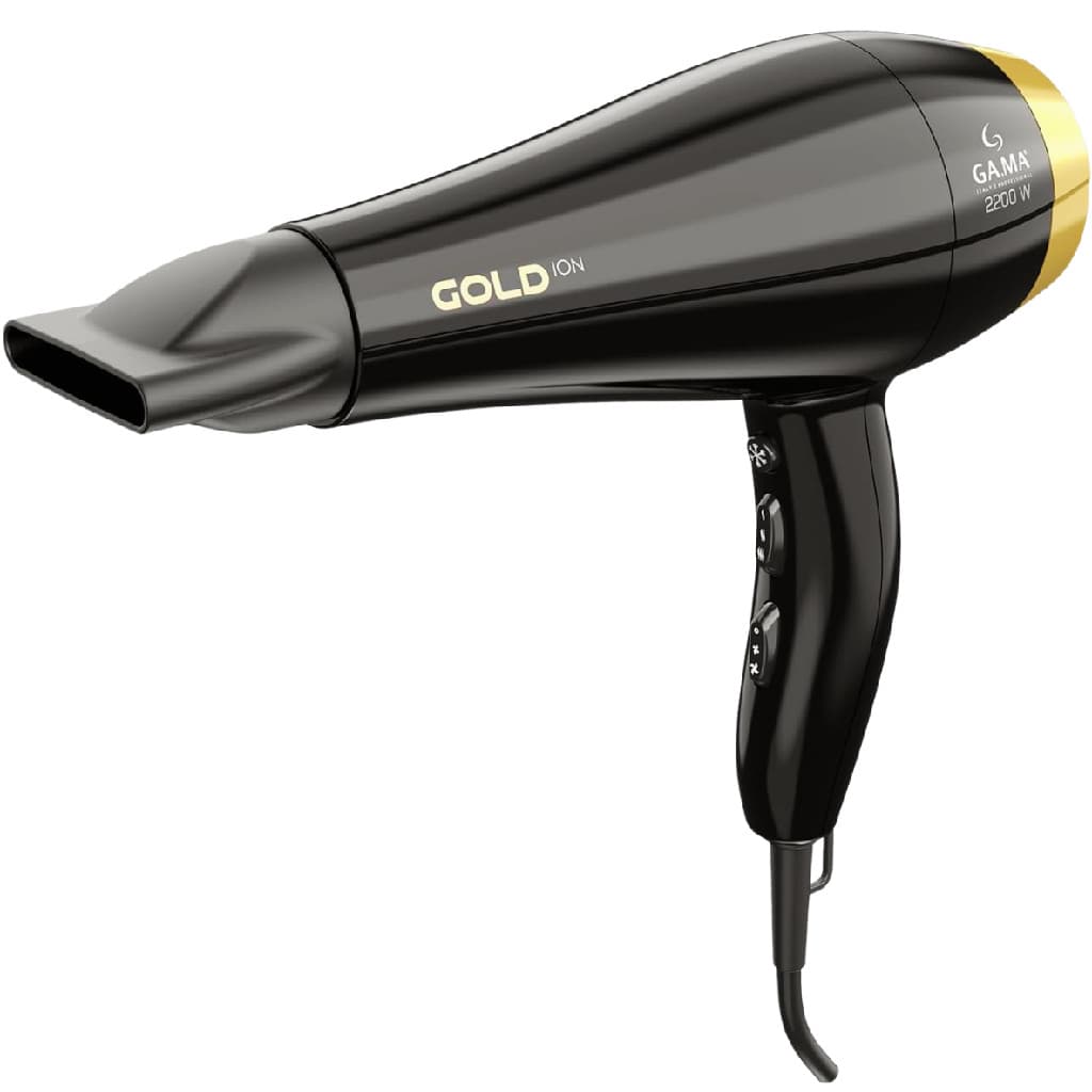 Secador Gama Gold Ion 2200W 220V Profissional Com Emissor De Ion Motor Ac E Óleo De Argan