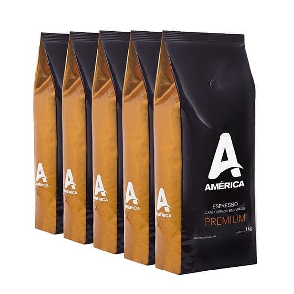 Café América Premium em Grãos 5kg Blend com Torra Média