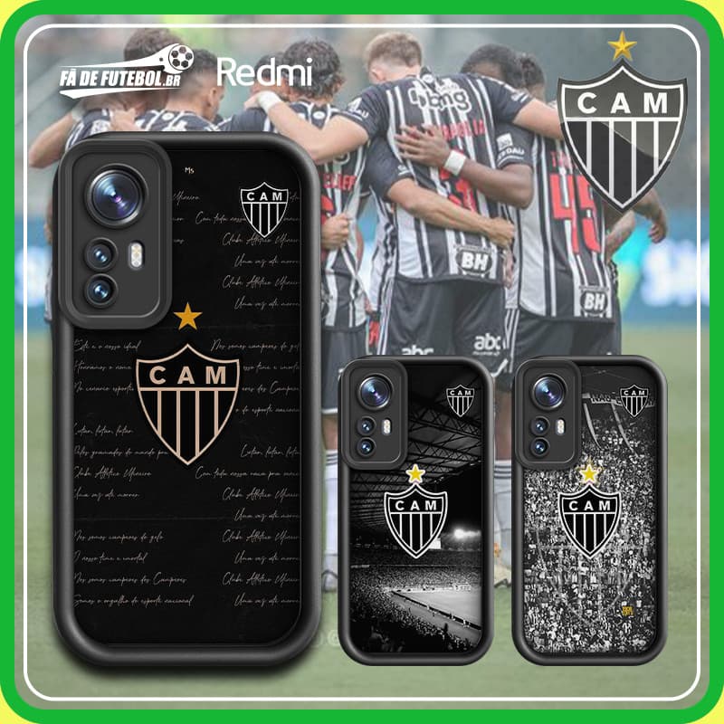 Atlético Mineiro Capinha de celular Para celular Redmi 12c 13 Note 9 12 13 14 Emblema de futebol jt1