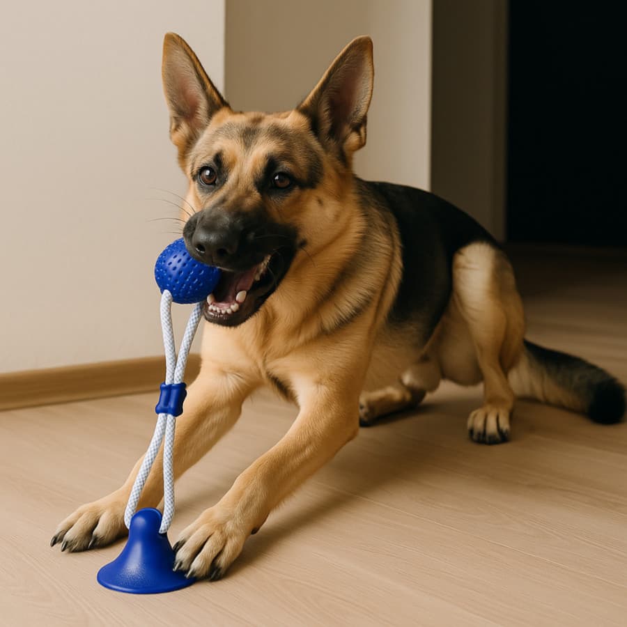 Brinquedo bola de borracha cabo de guerra puxar Dentes de cachorro mastigando brinquedo para cachorro