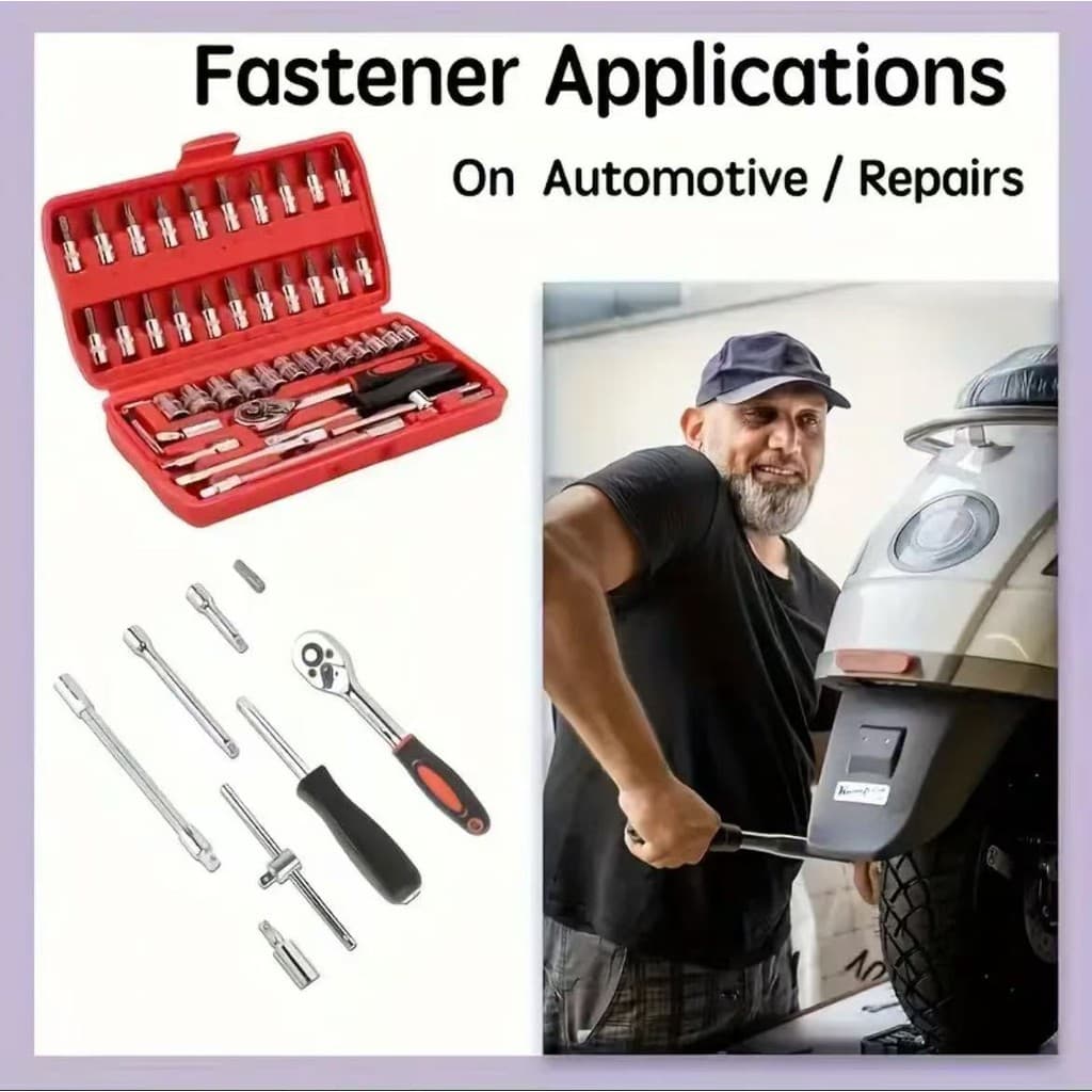 Kit Completo de Ferramentas Profissionais 40/46 Peças - Maleta Resistente e Acessórios