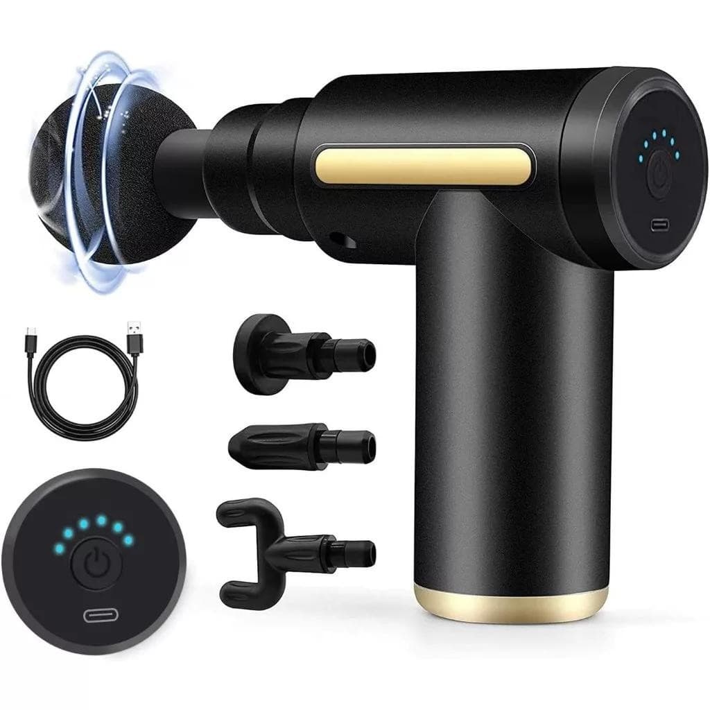 Massageador Muscular Profundo 6 Níveis – Pistola Portátil USB-C Para Academia, Dor E Recuperação