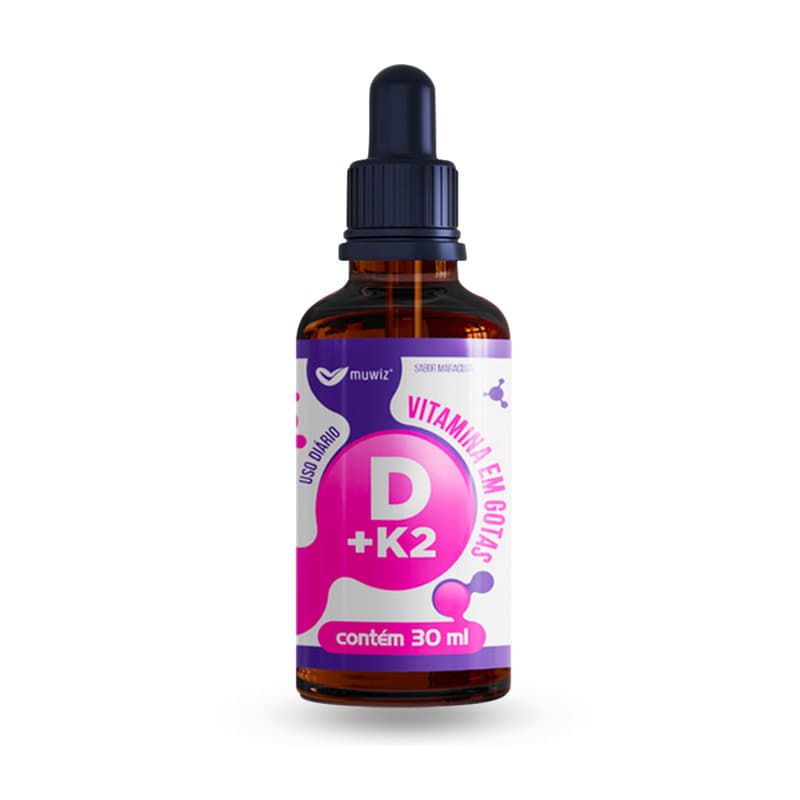 VITAMINA D SUBLINGUAL + VIT K2 GOTAS DE ALTO TEOR VITAMINA D3 2000UI MUWIZ