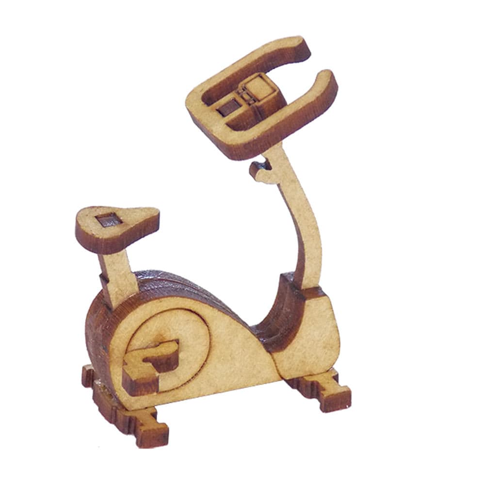 Miniatura em Mdf WoodPlan A088 Bicicleta Ergometrica  5,2cmX2,2cmX3,5 cm