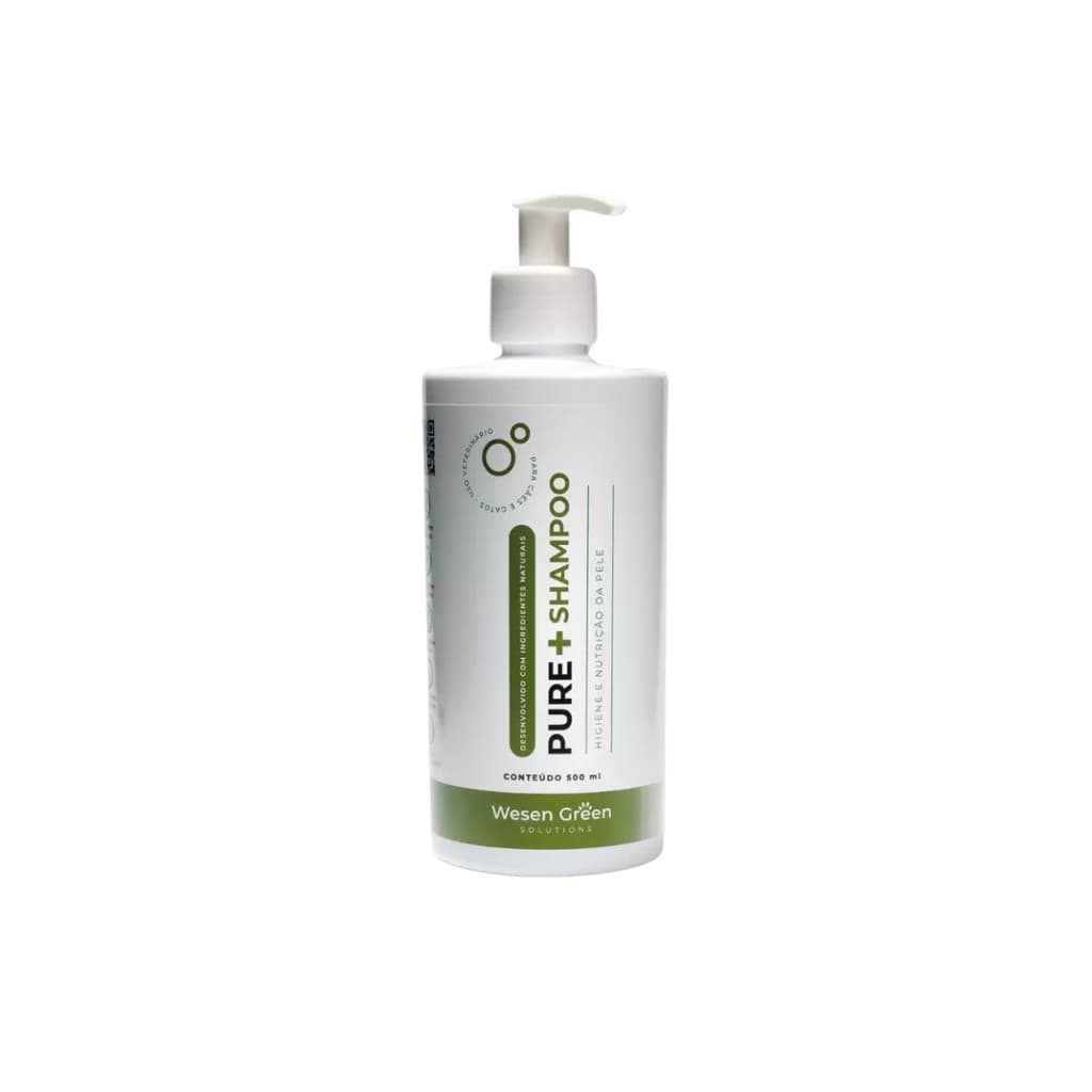 Shampoo Pure+ Wesen Green 500ml para pets Peles sensiveis